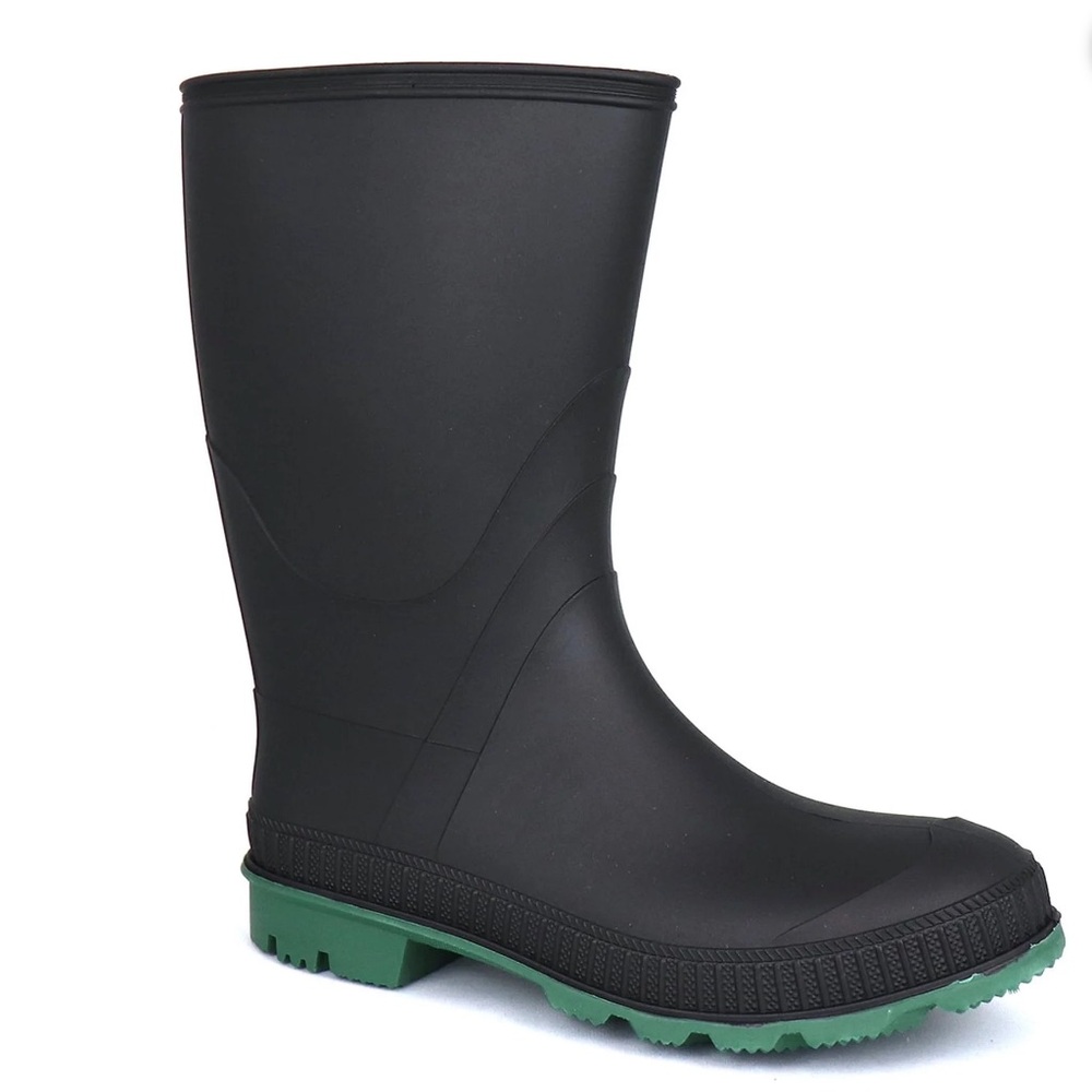 George Black and Green Rain Boots
